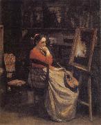 Jean Baptiste Camille  Corot The Studio painting
